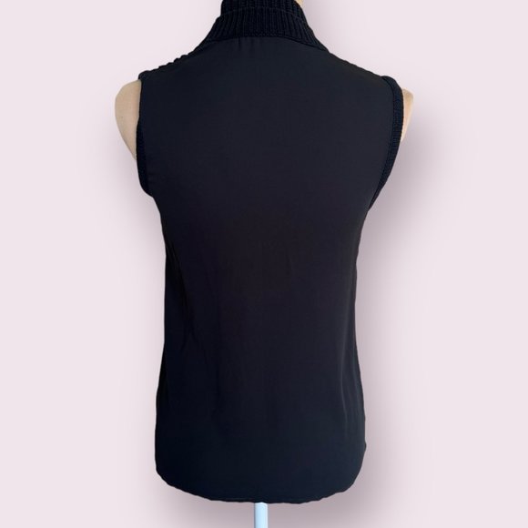 Central Park West NY | Women’s | Black Turtleneck Tank with Mesh Back | Size: XS - Picture 2 of 6